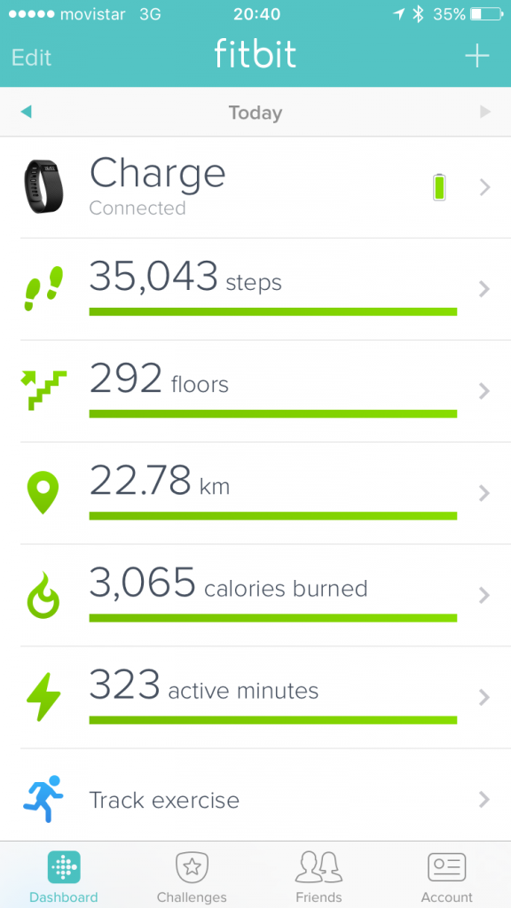 fitbit steps barranco del inferno