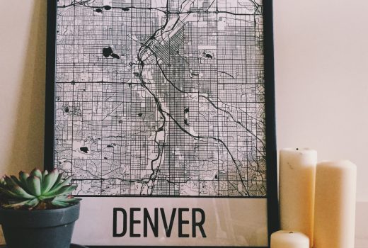 Denver Map Art from Modern Map Art