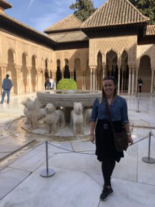 In front of the lions, Alhambra, Granada, Spain